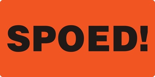 Waarschuwingsetiket spoed 500 stuks 1 Rol