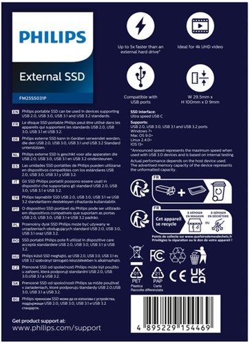 Philips External SSD 250 GB Ultra Speed Space Grey 1 Stuk-3