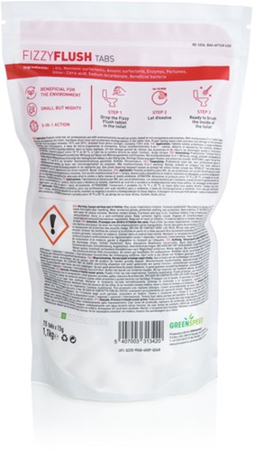 Toiletreinigingstablet GS Fizzy Flush 15g 75st 75 Stuk-2