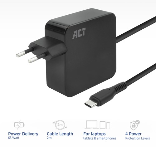 USB-C laptoplader 65W met Power D-profielen 2 m 1 Stuk-2