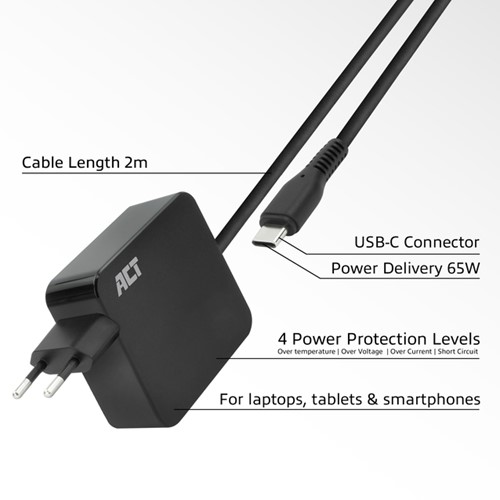 USB-C laptoplader 65W met Power D-profielen 2 m 1 Stuk-3