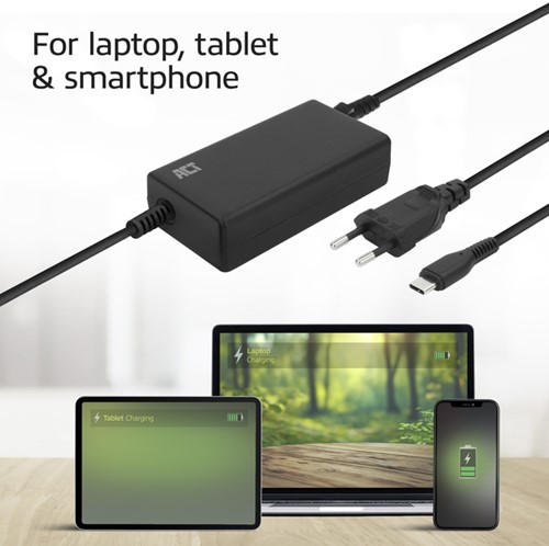 Laptop Oplader ACT USB-C Power Delivery 65W 3mtr-3