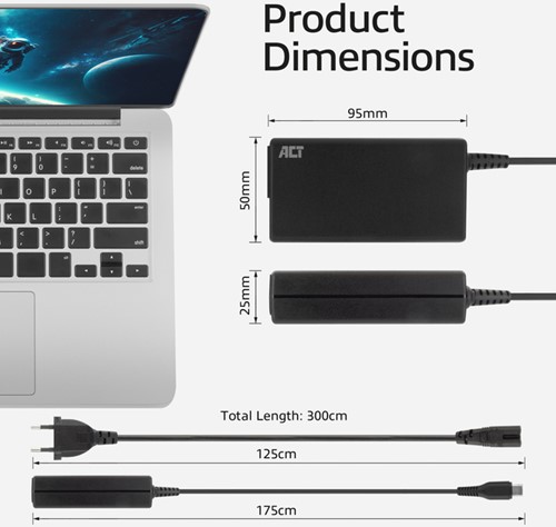 USB-C laptoplader met Power Delivery profielen 65W 1 Stuk-4