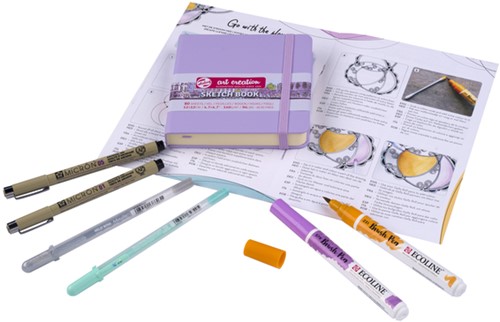 Journal Royal Talens set 8delig paars 8 Stuk-2