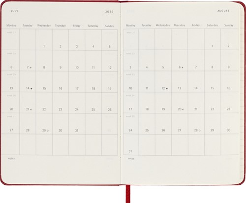 Agenda 2026 Msk Plan Week 7d/1p pocket hc scarlet 1 Stuk-1
