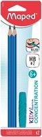 Grafietpotlood Maped Kidy Learn 2 stuks blauw 3 Stuk