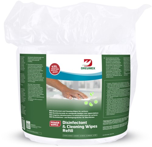 Desinfectiedoekjes Dreumex navulling 800 stuks wit 800 Vel