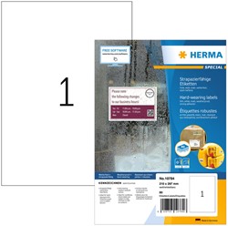 Etiket HERMA 10784 210x297mm weerbest wit 80st 80 Vel
