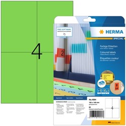 Etiket HERMA 4564 105x148mm groen 80st 20 Vel