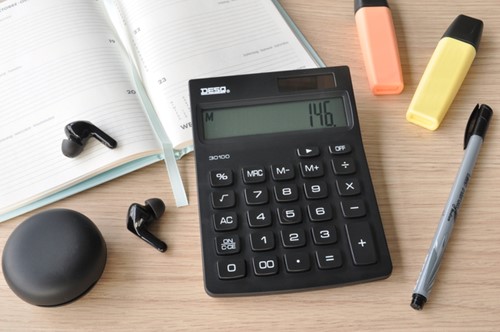 Rekenmachine Desq Compact zwart 1 Stuk-3