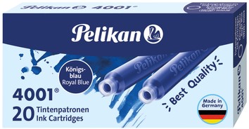 Inktpatroon Pelikan 4001 20st koningsblauw 20 Stuk