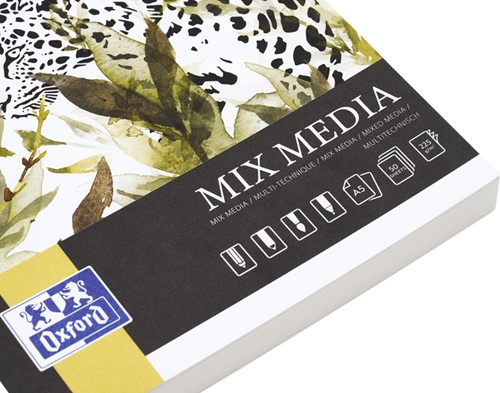 Tekenblok Oxford Mix Media A5 50 vel 225 gram 1 Stuk-1