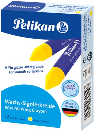 Markeerkrijt Pelikan 772/12 geel 12 Stuk