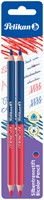 Potlood Pelikan 3mm 2st rood/blauw 2 Stuk