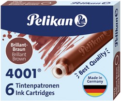 Inktpatroon Pelikan 4001 bruin 6 Stuk