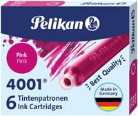 Inktpatroon Pelikan 4001 roze 6 Stuk