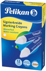 Markeerkrijt Pelikan 762/12 wit 12 Stuk