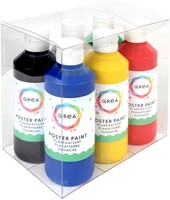 Plakkaatverf Qrea set à 6  standaard kleuren 250ml 6 Stuk-3