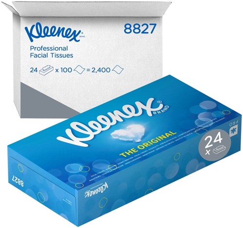 Facial tissues Kleenex 2laags 100 vel wit 8827 100 Vel-2
