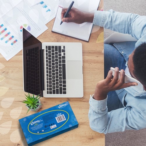 Facial tissues Kleenex 2laags 100 vel wit 8827 100 Vel-3