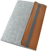 Schrijfmap DESQ A4 vilt met papierclip grijs 1 Stuk-2