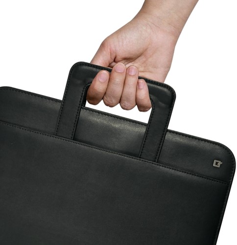 Schrijfmap DESQ A4 met rits en handvatten zwart 1 Stuk-3