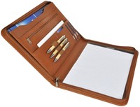 Schrijfmap DESQ A4 met rits bruin 1 Stuk-2