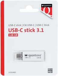 USB-stick Quantore USB-C 128GB 3.1 zilver 1 Stuk