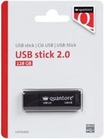 USB-stick Quantore 128GB 2.0 zwart 1 Stuk