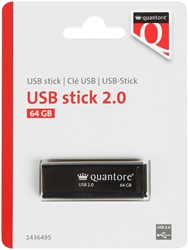USB-stick Quantore 64GB 2.0 zwart 1 Stuk