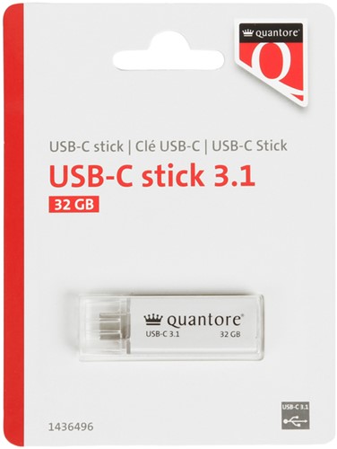 USB stick 3.1 Quantore USB-C 32GB zilver 1 Stuk