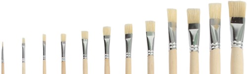 Kwast Qrea varkenshaar set à 12 breedtes 12 Stuk-2