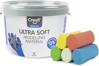 Klei Creall Play-it Ult Soft rd/bl/gn/gl/wt 1100gr 1100 Gram