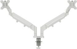 Monitorarm Leitz Ergo ruimtebesparend dubbel grijs 1 Stuk