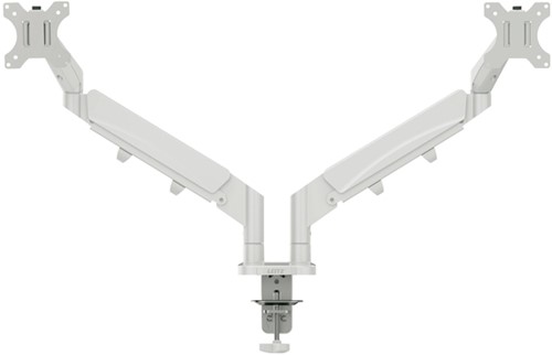 Monitorarm Leitz Ergo ruimtebesparend dubbel grijs 1 Stuk