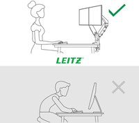 Monitorarm Leitz Ergo ruimtebesparend dubbel grijs 1 Stuk-3