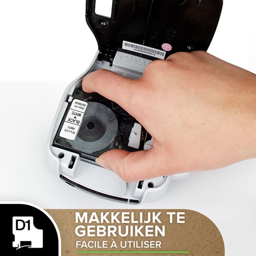 Labeltape Dymo LabelManager D1 12mm zwart  20st 20 Stuk-2