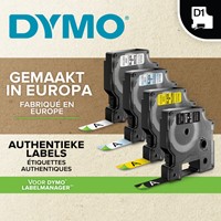 Labeltape Dymo LabelManager D1 polyester 12mmx7m zwart op wit 20 stuks-3