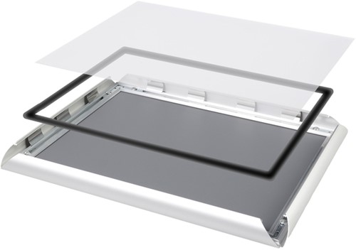 Kliklijst Quantore Outdoor A4 25mm zilver  1 Stuk-3