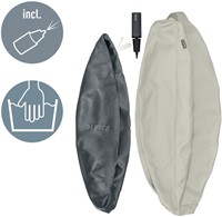 Actieve zitbal Leitz Ergo 75cm anti-rol lichtgrijs-2