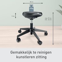Actieve zitkruk Leitz Ergo met wieltjes en comfortzitting-2