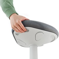 Actieve zit-sta kruk Leitz Ergo met gasveer 57-82 cm grijs-1
