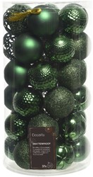 Kerstballen Decoris assorti dennengroen 37 Stuk