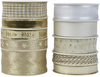 Lint Decoris polyester goud/parelmoer assorti