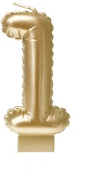 Foil balloon candle gold 1 1 Stuk
