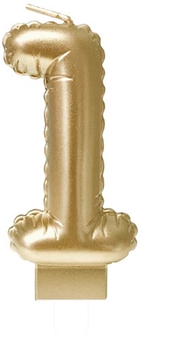 Foil balloon candle gold 1 1 Stuk
