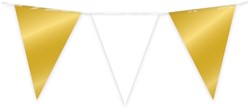 Party Flag Foil Gold and white 1 Stuk