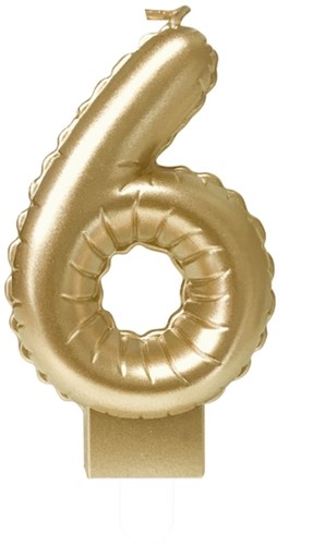 Foil balloon candle gold 6 1 Stuk