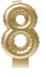 Foil balloon candle gold 8 1 Stuk