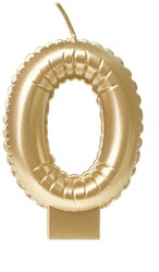 Foil balloon candle gold 0 1 Stuk
